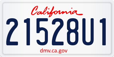 CA license plate 21528U1