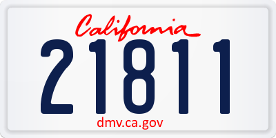 CA license plate 21811