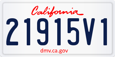 CA license plate 21915V1