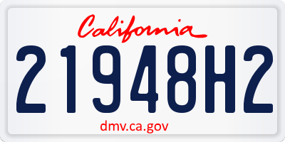 CA license plate 21948H2