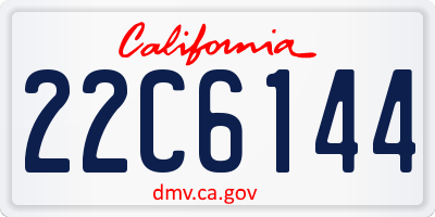 CA license plate 22C6144