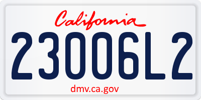 CA license plate 23006L2