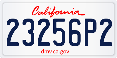 CA license plate 23256P2