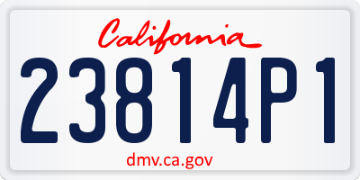 CA license plate 23814P1