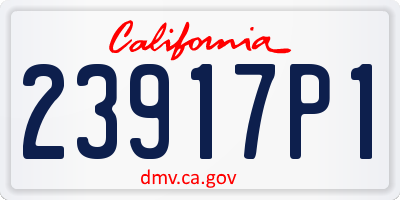 CA license plate 23917P1