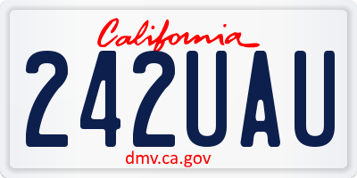 CA license plate 242UAU