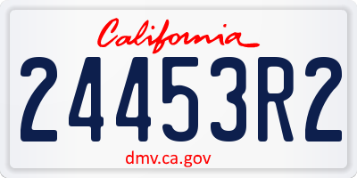 CA license plate 24453R2