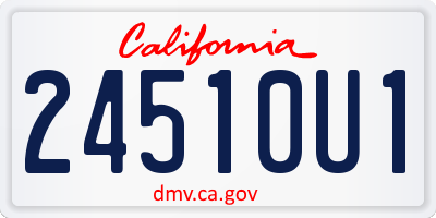 CA license plate 24510U1