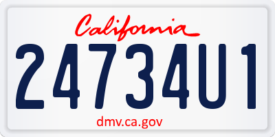 CA license plate 24734U1