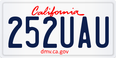 CA license plate 252UAU