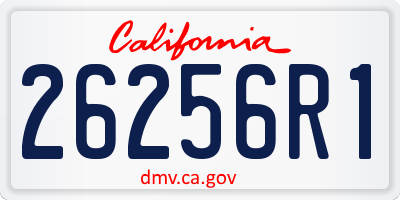 CA license plate 26256R1