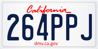 CA license plate 264PPJ