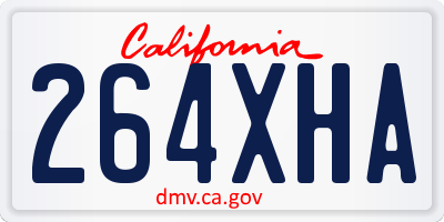 CA license plate 264XHA