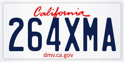 CA license plate 264XMA