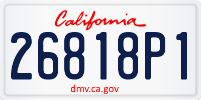 CA license plate 26818P1