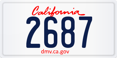 CA license plate 2687