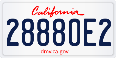 CA license plate 28880E2