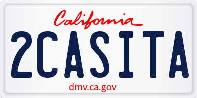 CA license plate 2CASITA