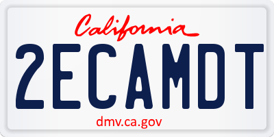 CA license plate 2ECAMDT