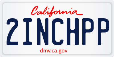 CA license plate 2INCHPP