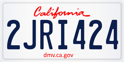 CA license plate 2JRI424