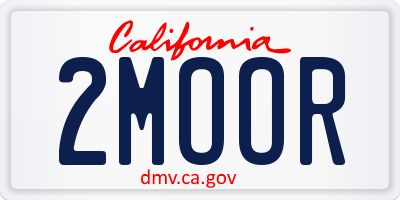 CA license plate 2MOOR