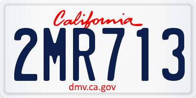 CA license plate 2MR713