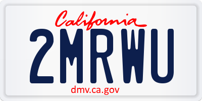 CA license plate 2MRWU