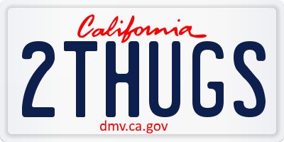 CA license plate 2THUGS