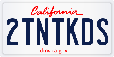 CA license plate 2TNTKDS