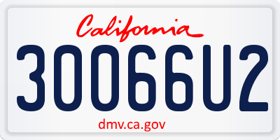 CA license plate 30066U2