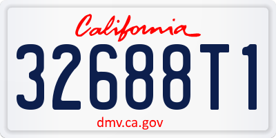 CA license plate 32688T1