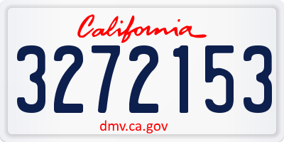 CA license plate 3272153