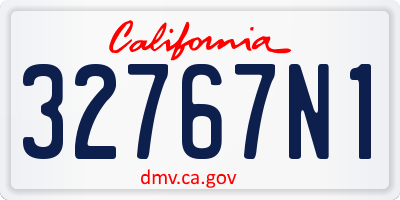 CA license plate 32767N1