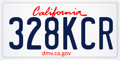 CA license plate 328KCR