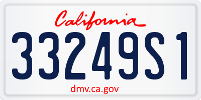 CA license plate 33249S1