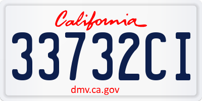 CA license plate 33732CI