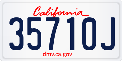 CA license plate 35710J