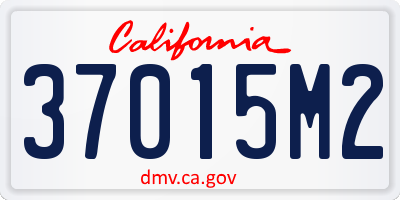 CA license plate 37015M2