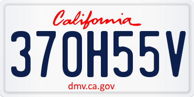 CA license plate 370H55V