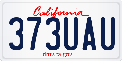 CA license plate 373UAU