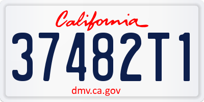 CA license plate 37482T1