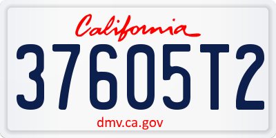 CA license plate 37605T2