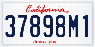 CA license plate 37898M1