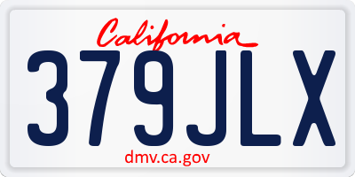 CA license plate 379JLX