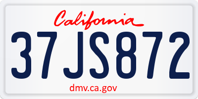 CA license plate 37JS872