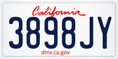 CA license plate 3898JY