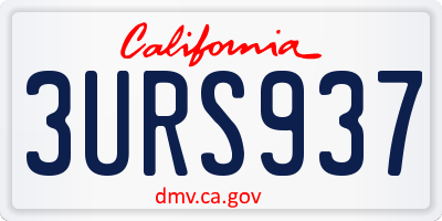 CA license plate 3URS937