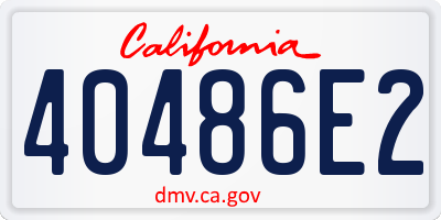 CA license plate 40486E2