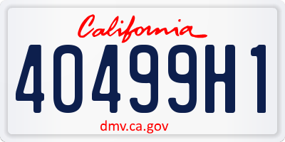 CA license plate 40499H1